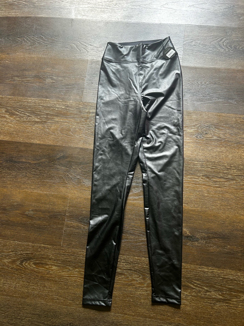 aerie Faux Leather Leggings in Black